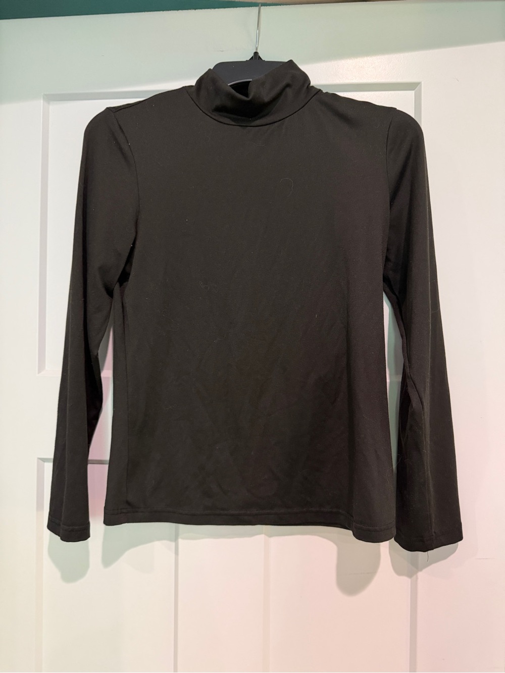 SHEIN Classic Black Turtleneck Long Sleeve Top-Size L